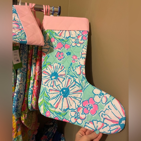NWT Set of Matching Splish Splash Lilly Pulitzer Christmas Stockings - Picture 3 of 4